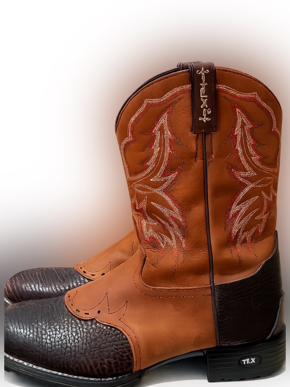 Tony Lama Men’s TLX Two-Tone Leather Performance Western and Work Boots Size 13D - Picture 2 of 16